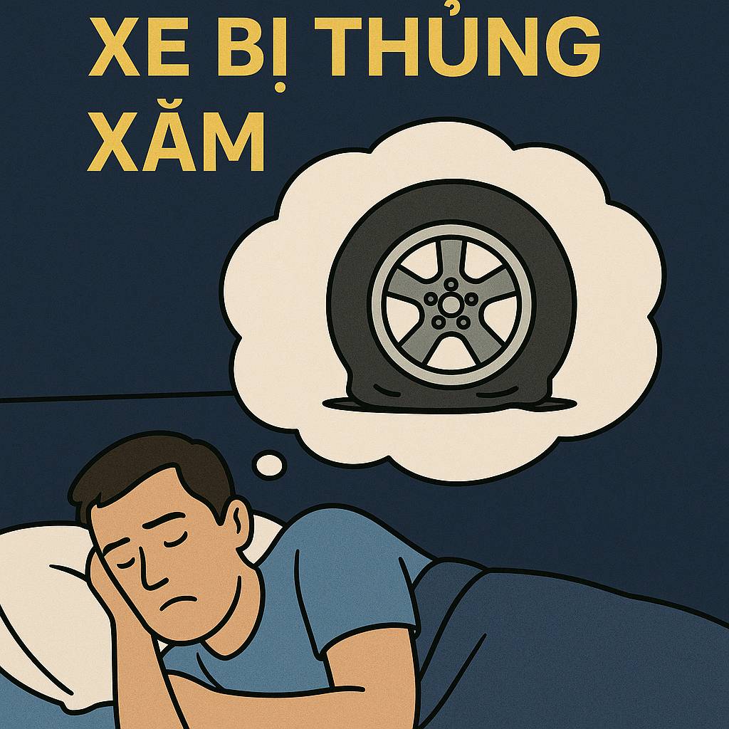 Mơ thấy xe bị thủng xăm là điềm gì? Đánh số mấy