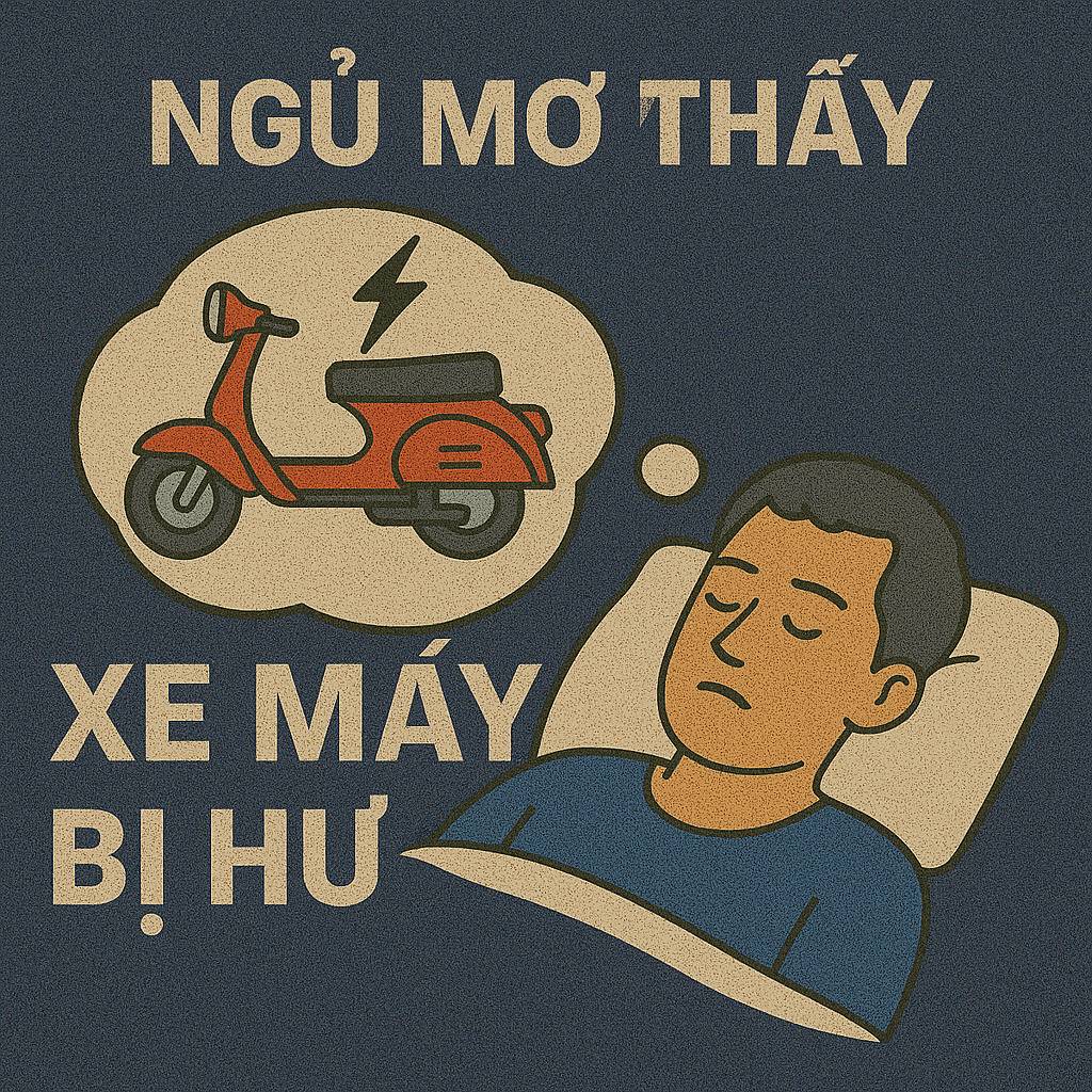 Mơ thấy xe máy bị hư là điềm gì? Đánh số mấy
