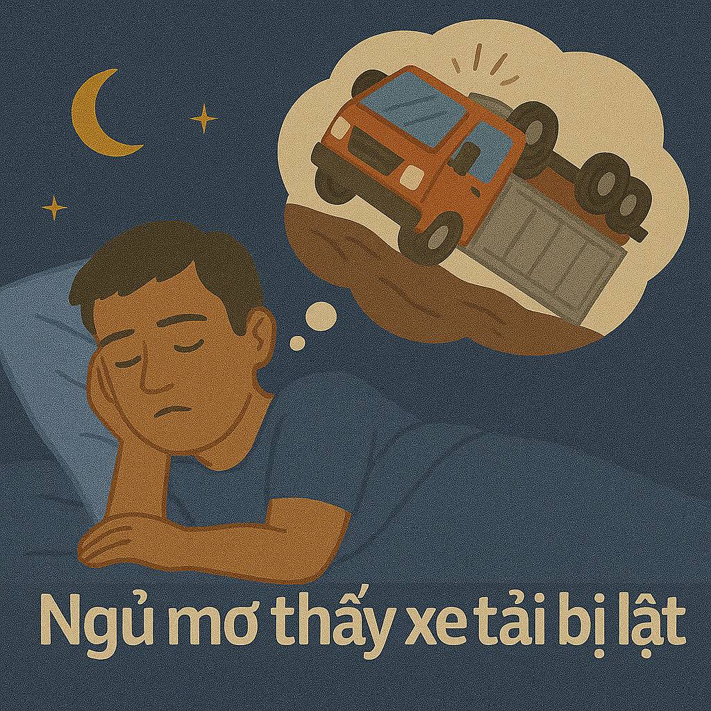 Mơ thấy xe tải bị lật là điềm gì? Đánh số mấy