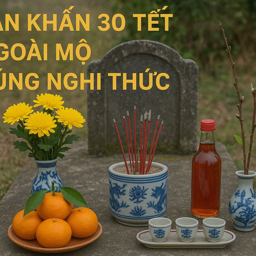 Văn khấn 30 Tết ngoài mộ đón năm 2026 Bính Ngọ phổ biến nhất