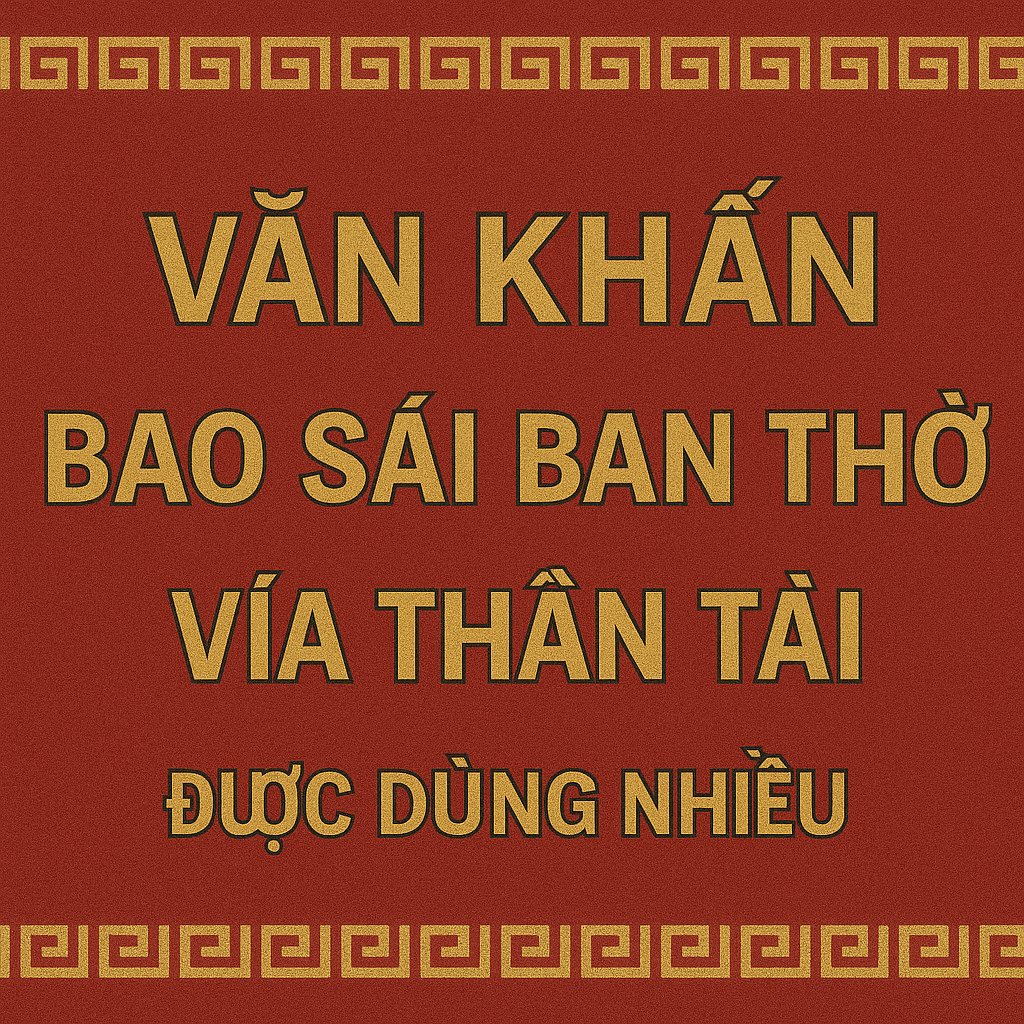 Văn khấn bao sái ban thờ Vía Thần Tài 2026 được dùng nhiều