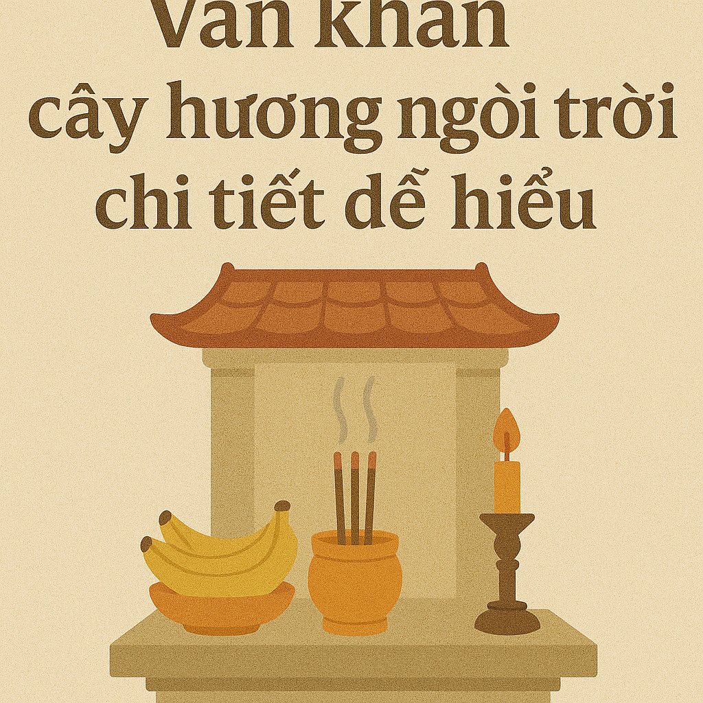 Văn khấn cây hương ngoài trời 2026 chi tiết dễ hiểu