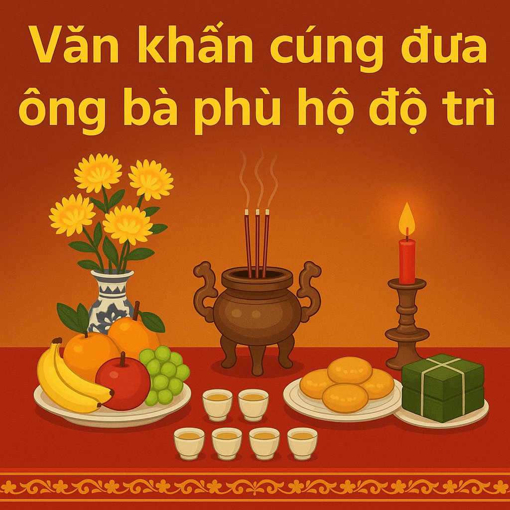 Văn khấn cúng đưa ông bà 2026 phù hộ độ trì