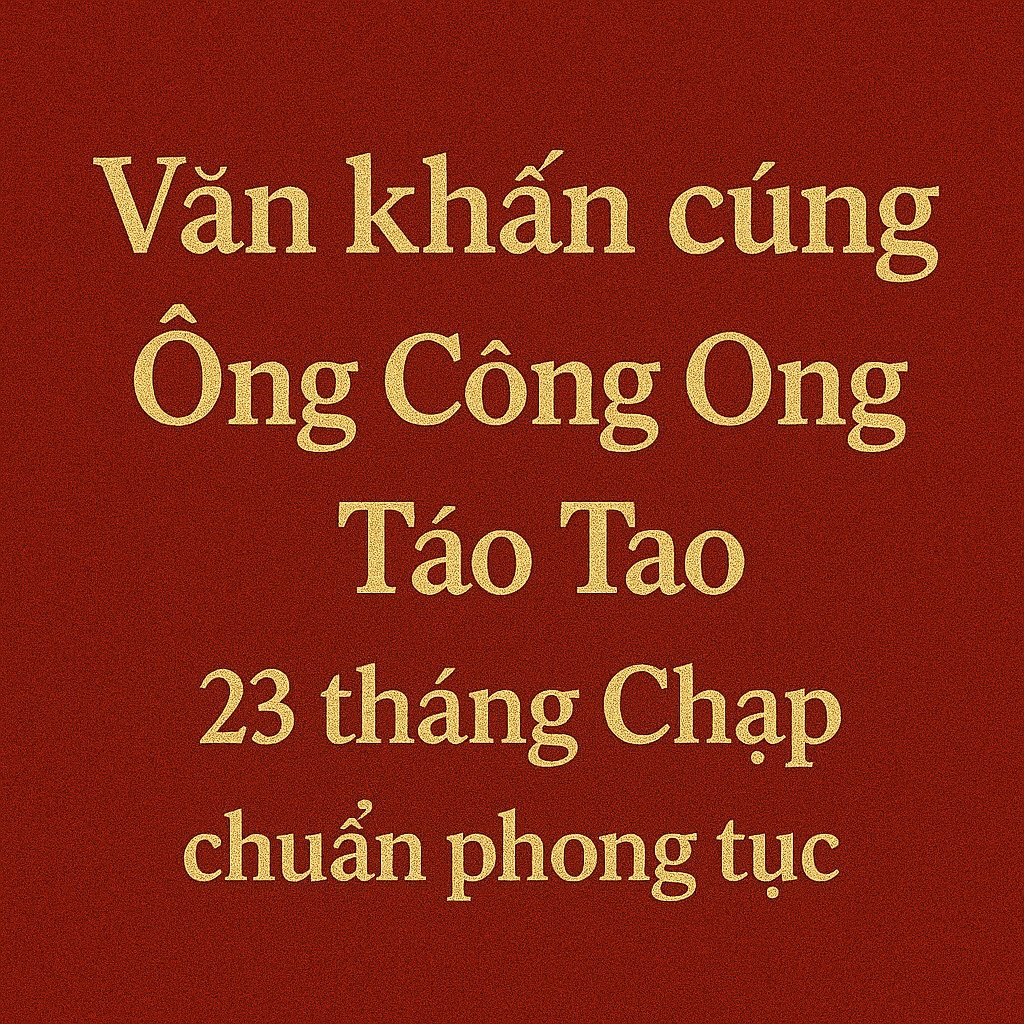 6 mẫu văn khấn cúng Ông Công Ông Táo 23 tháng Chạp 2026 chầu trời Chuẩn nhất