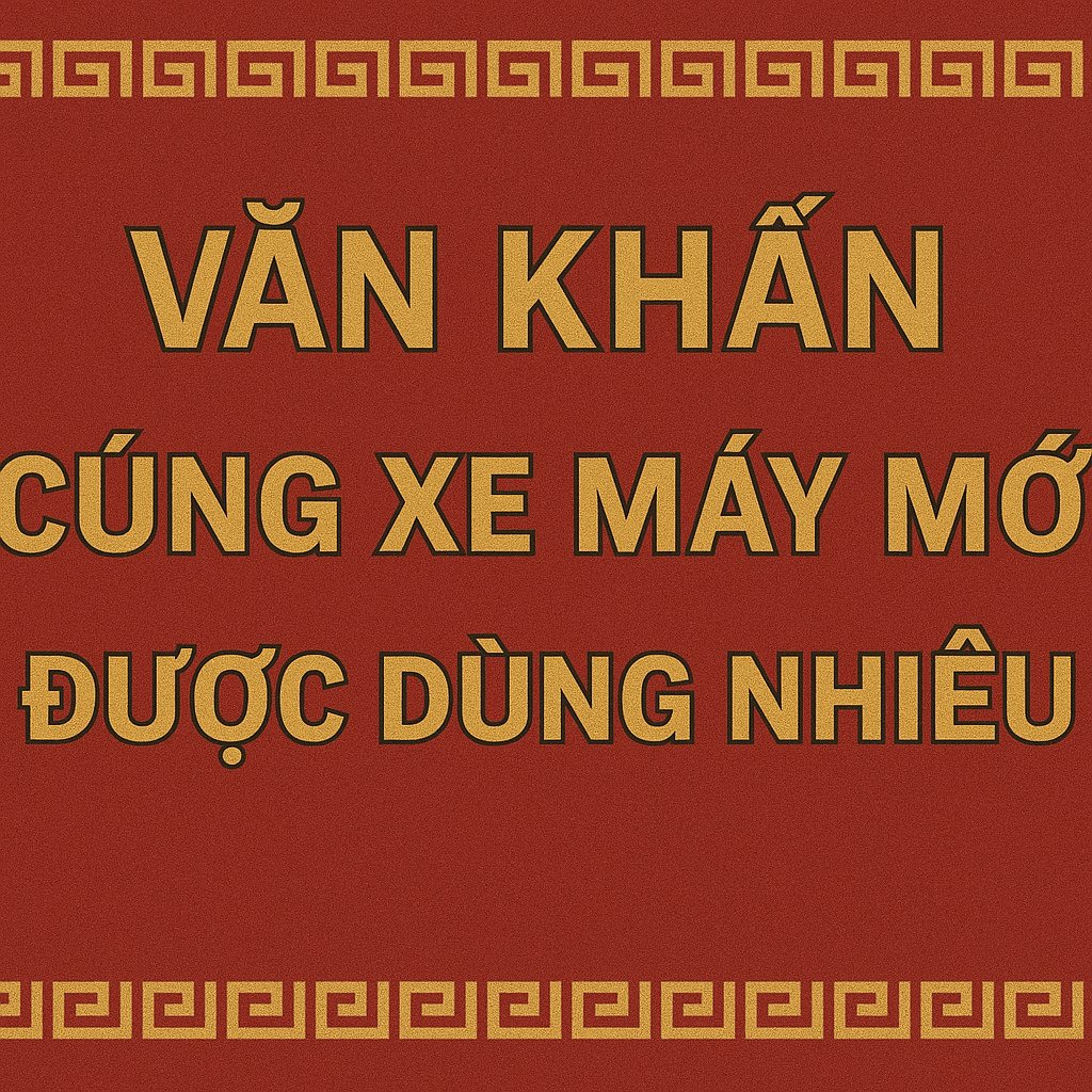 Văn khấn cúng xe máy mới mua 2026 được dùng nhiều