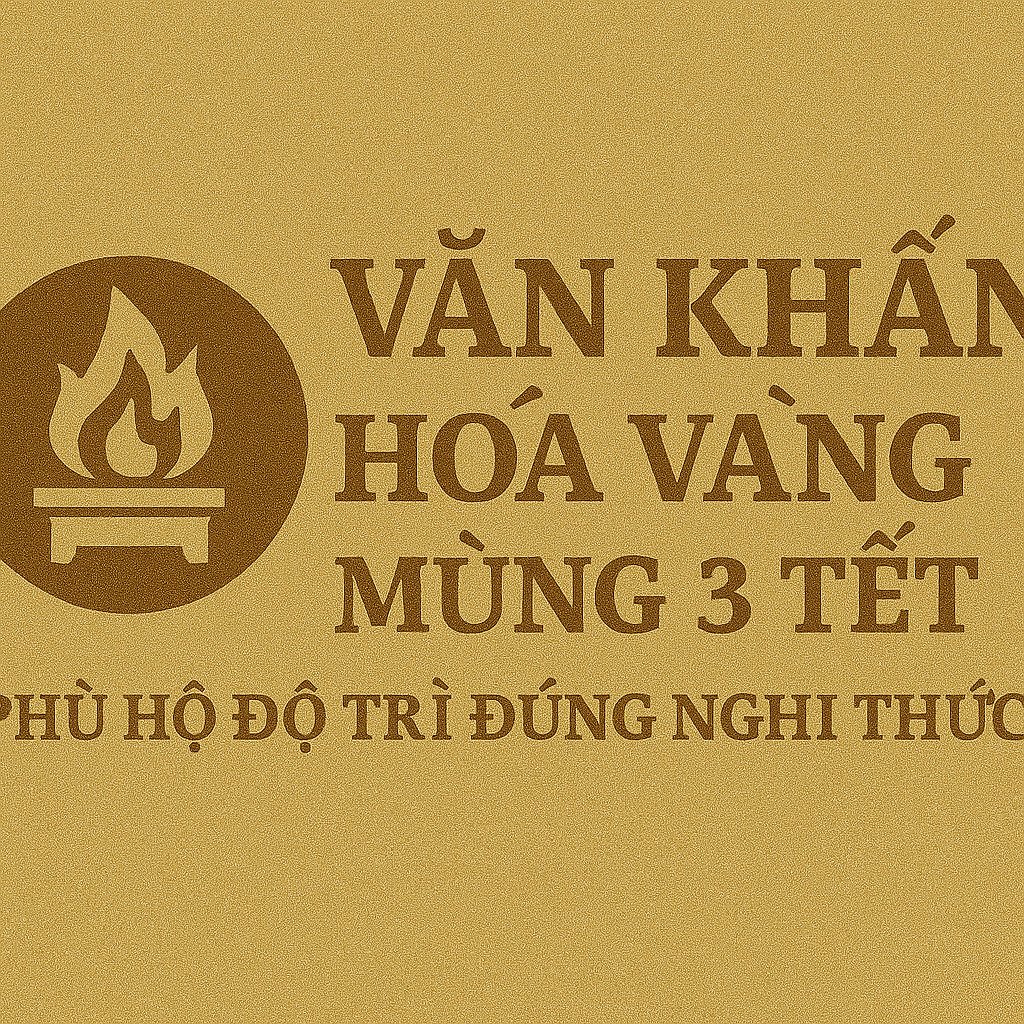 Văn khấn hoá vàng Mùng 3 Tết Bính Ngọ 2026 phù hộ độ trì đúng nghi thức