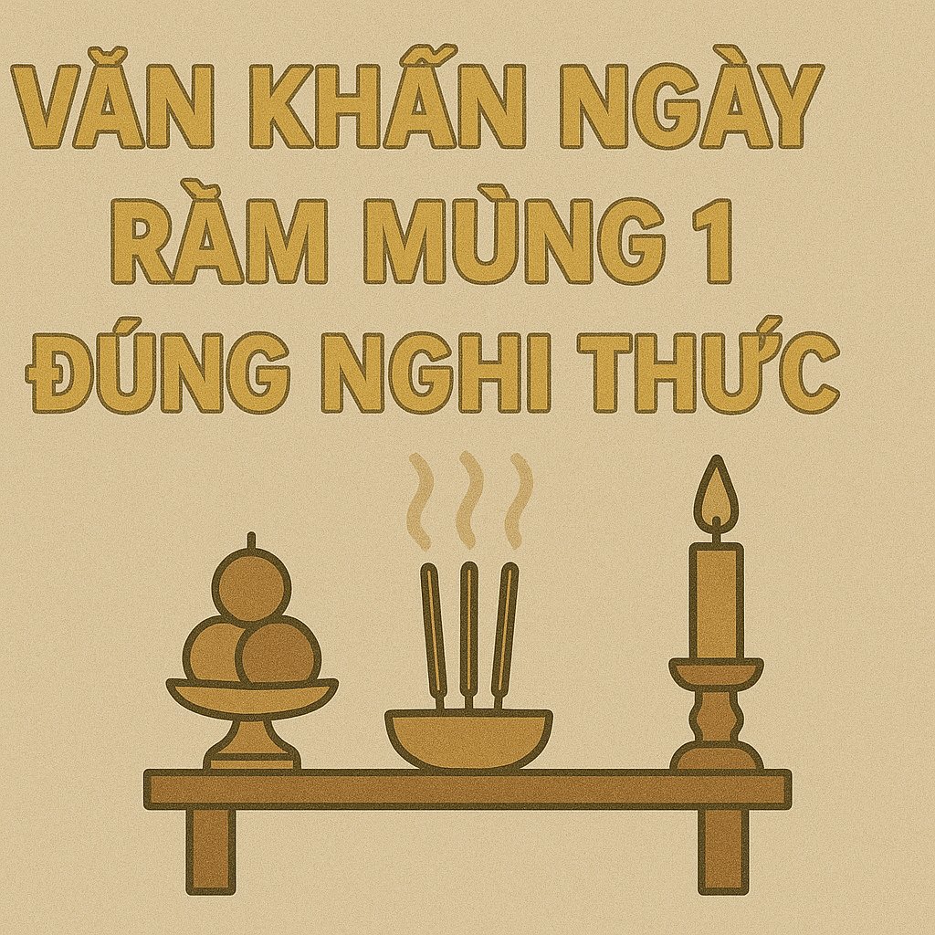 Văn khấn ngày rằm Mùng 1 2026 chuẩn nghi thức Sách NXB