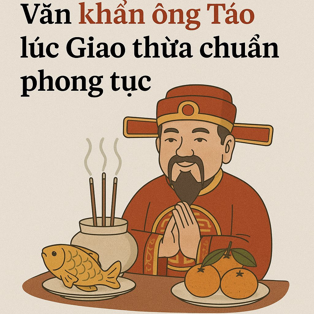 Văn khấn ông táo lúc Giao thừa 2026 chuẩn phong tục