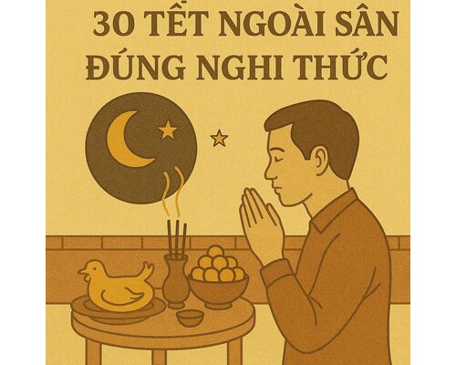 Văn khấn 30 tết ngoài sân đúng nghi thức