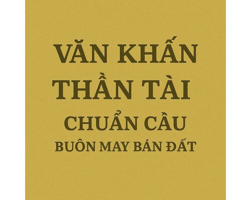 Văn khấn Thần Tài chuẩn cầu buôn may bán đắt