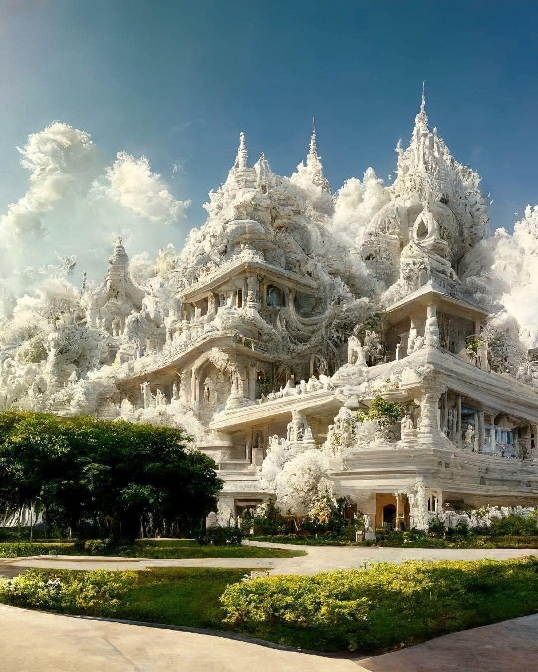 Chùa Trắng Thái Lan Wat Rong Khun cùng vẻ đẹp mê hoặc - ChuduInfo