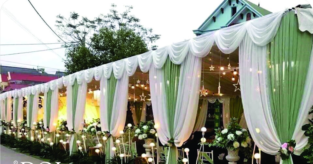 Mẫu rạp cưới đẹp màu xanh lá