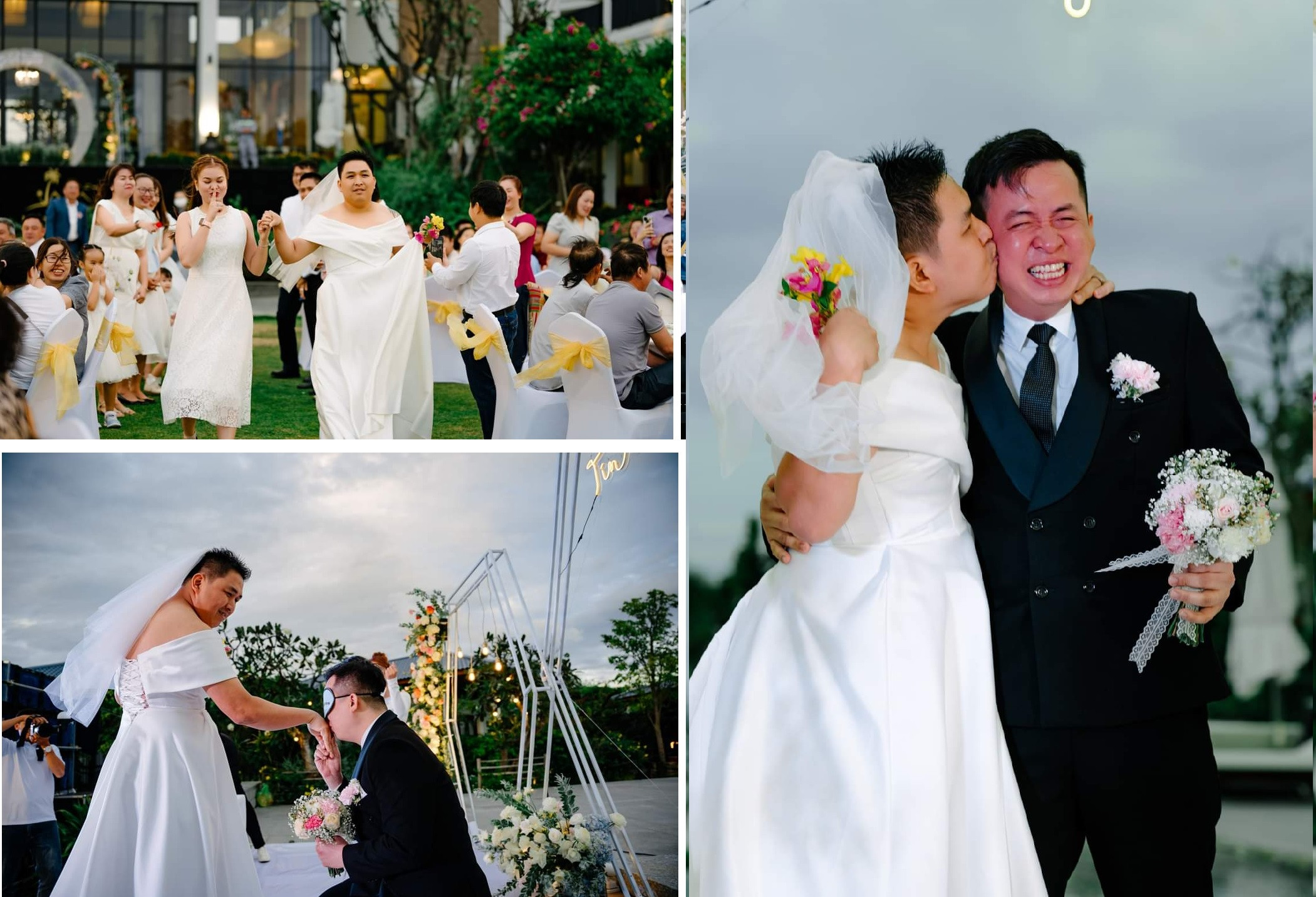 Bạn thân bay từ Mỹ về Ninh Thuận troll chú rể, cả đám cưới bùng nổ