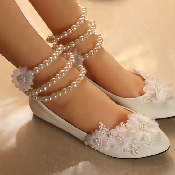 Mẫu giày cưới bệt cho cô dâu